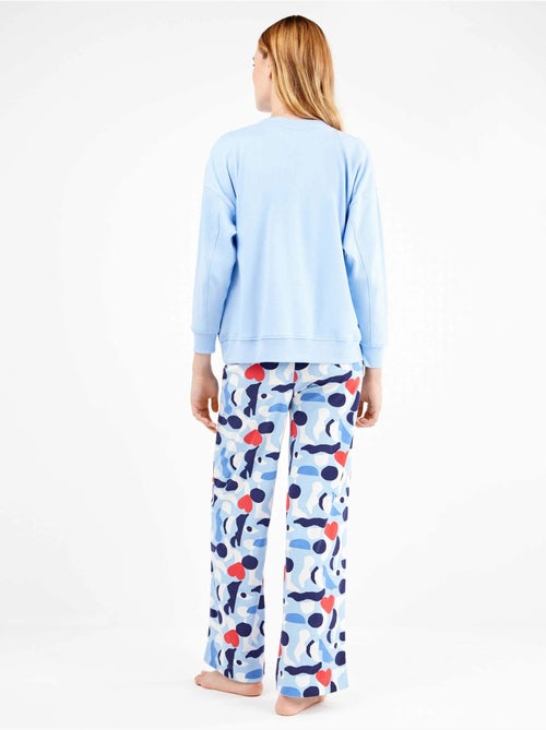 Ensemble pyjama en interlock à motifs coeurs - Kiabi Ensemble pyjama en interlock à motifs coeurs - Kiabi