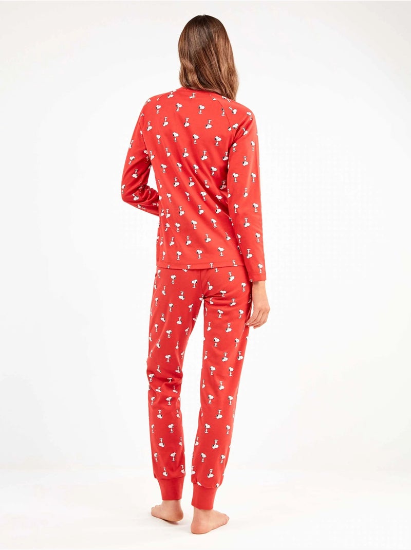Ensemble pyjama en interlock micro imprimé snoopy Multicolore - Kiabi