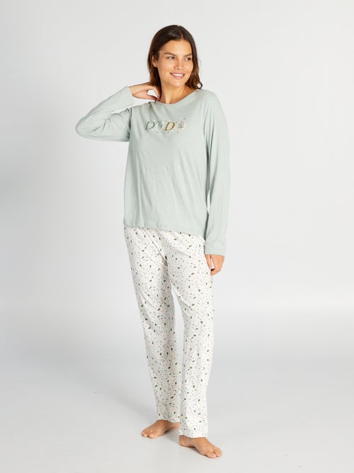 Ensemble pyjama en jersey 'dodo' - 2 pièces - Kiabi