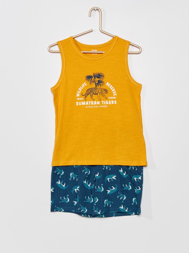 Ensemble pyjama en jersey Jaune - Kiabi