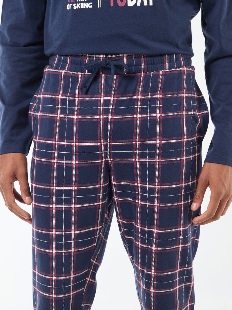 Ensemble pyjama en jersey 'Mickey' 'Disney' t-shirt + pantalon - 2 pièces Bleu - Kiabi