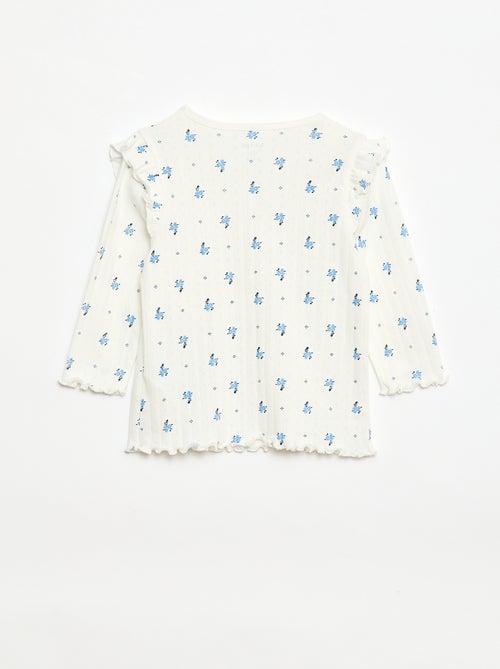 Ensemble pyjama en maille pointelle - 2 pièces - Kiabi