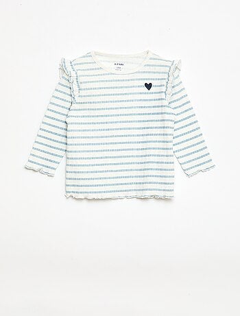 Ensemble pyjama en maille pointelle - 2 pièces