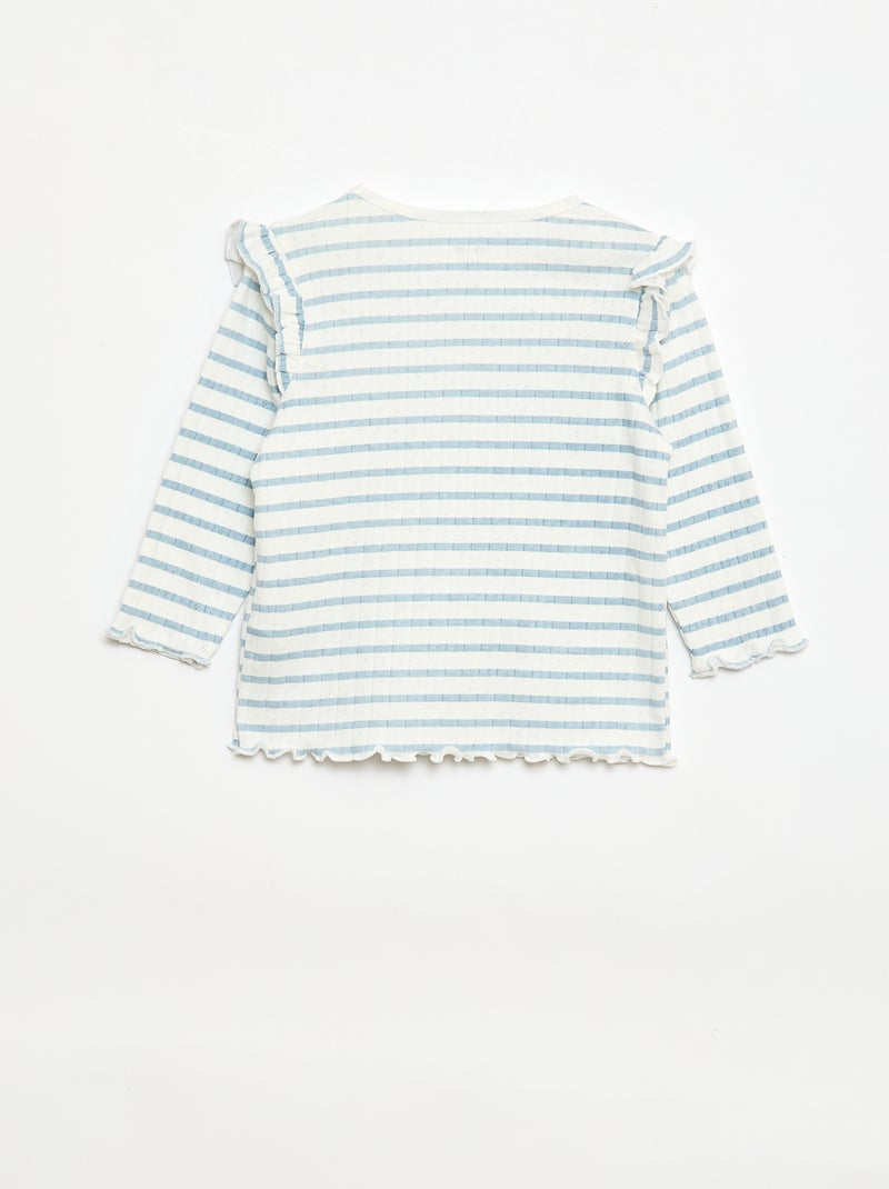 Ensemble pyjama en maille pointelle - 2 pièces Beige - Kiabi