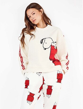Ensemble pyjama en peluche élastique extrêmement douce maison snoopy