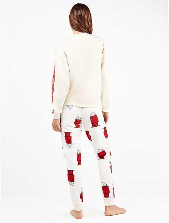 Ensemble pyjama en peluche élastique extrêmement douce maison snoopy