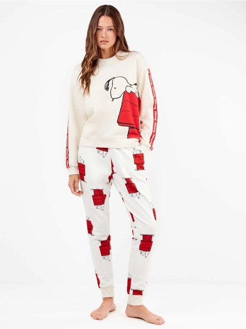 Ensemble pyjama en peluche élastique extrêmement douce maison snoopy - Kiabi