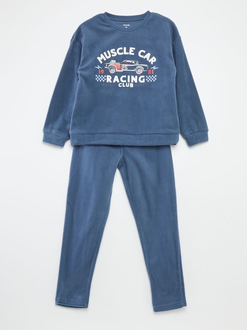 Ensemble pyjama en polaire 2 pieces Bleu Kiabi 10.00