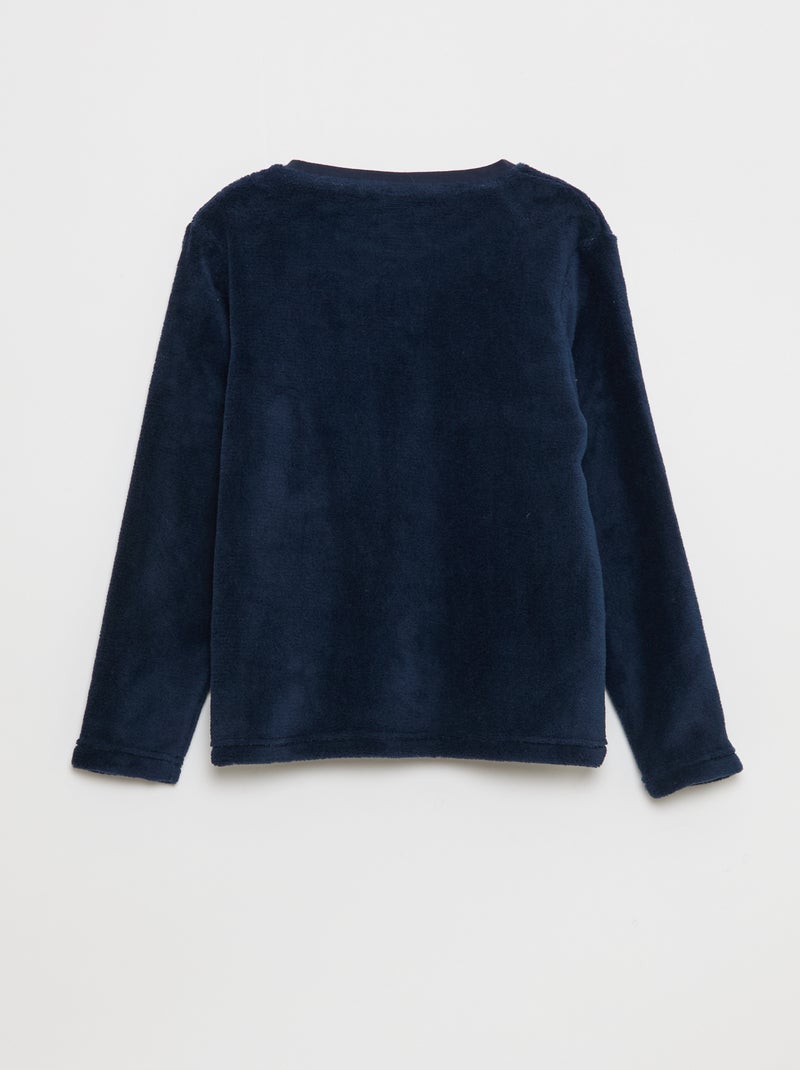 Ensemble pyjama en polaire - 2 pièces Bleu - Kiabi