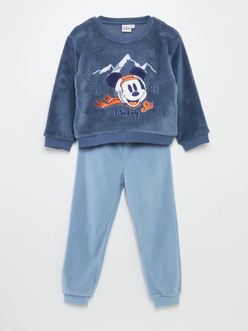 Ensemble pyjama en polaire 'Mickey' - 2 pièces Bleu - Kiabi