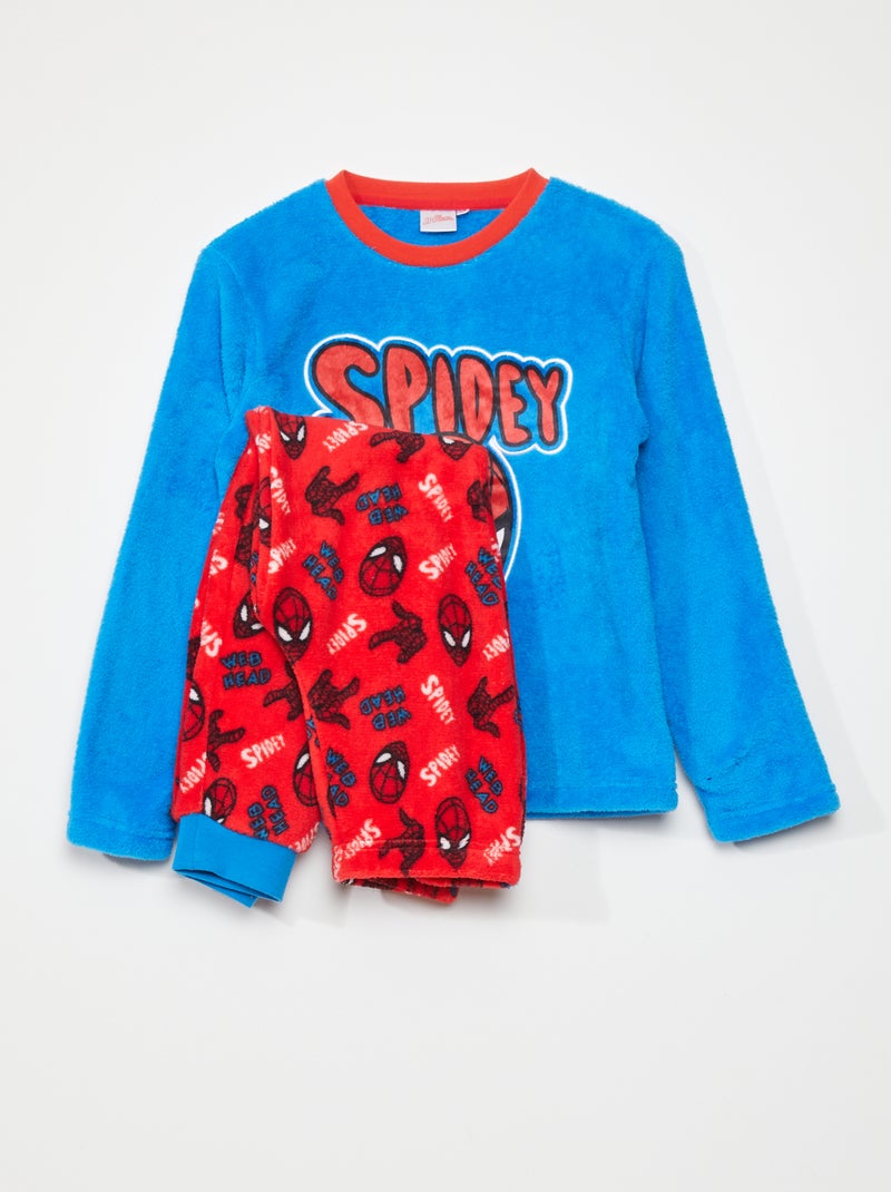Ensemble pyjama en polaire 'Spider-Man' - 2 pièces Bleu - Kiabi