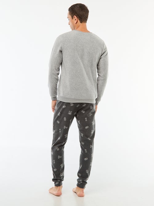 Ensemble pyjama en polaire t-shirt + pantalon - 2 pièces - Kiabi