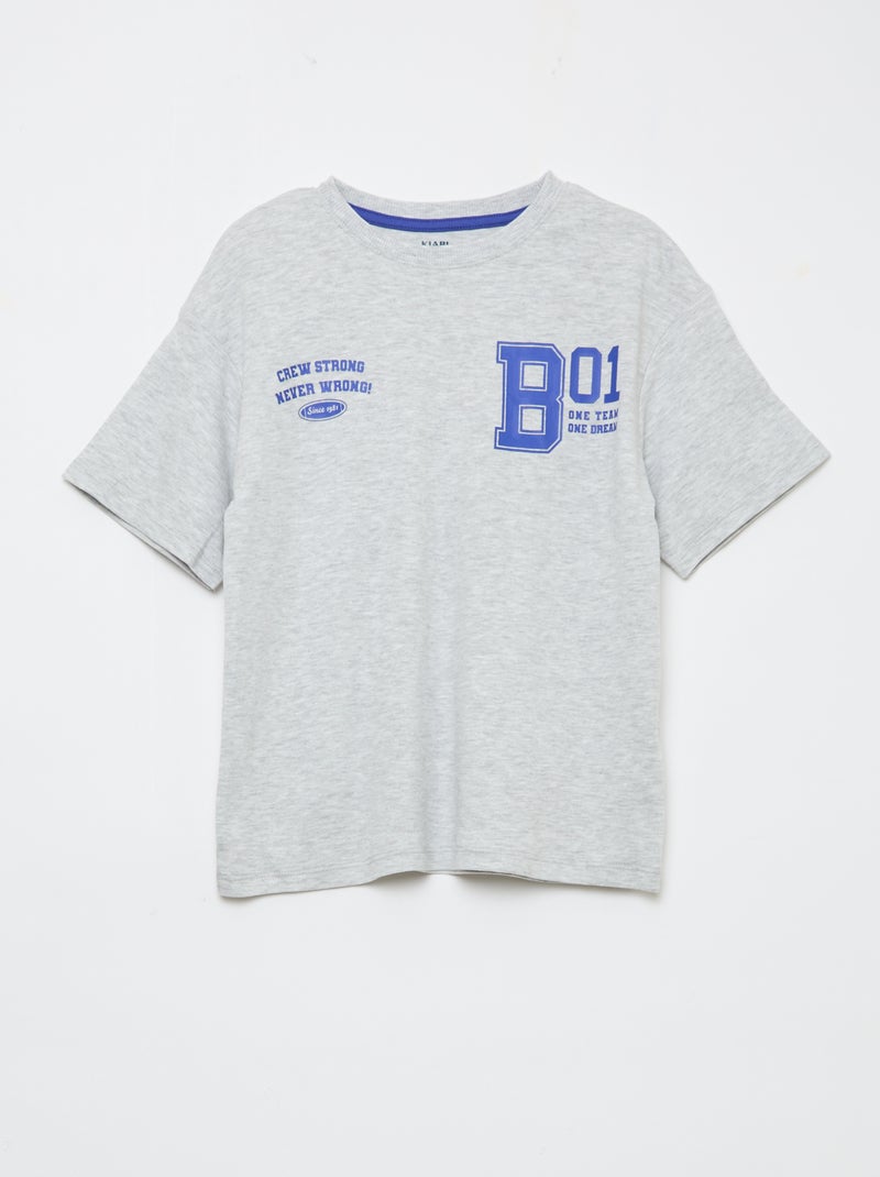 Ensemble pyjama en popeline - 2 pièces Bleu - Kiabi