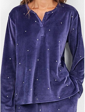 Ensemble pyjama en tissu polaire élastique