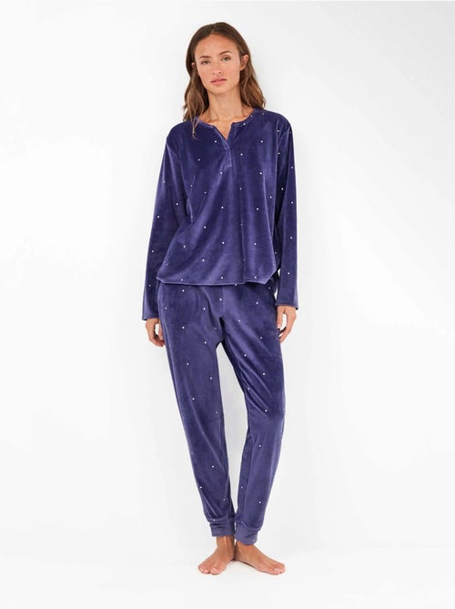 Ensemble pyjama en tissu polaire élastique - Kiabi Ensemble pyjama en tissu polaire élastique - Kiabi