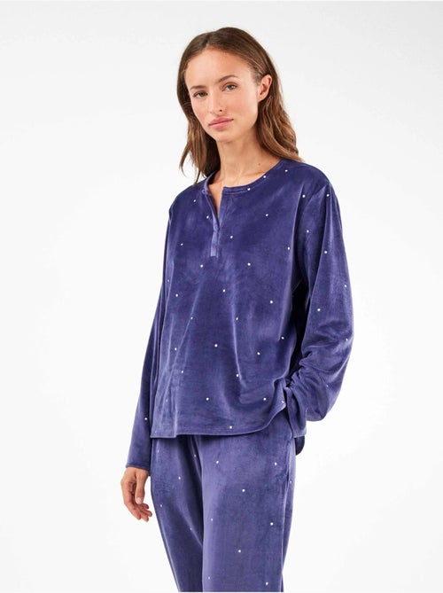 Ensemble pyjama en tissu polaire élastique - Kiabi Ensemble pyjama en tissu polaire élastique - Kiabi