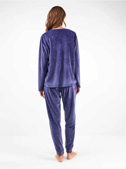 Ensemble pyjama en tissu polaire élastique - Kiabi Ensemble pyjama en tissu polaire élastique - Kiabi