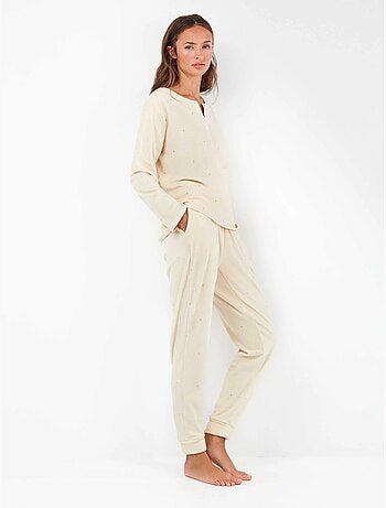 Ensemble pyjama en tissu polaire élastique