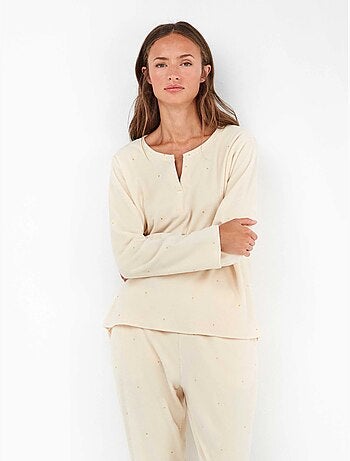 Ensemble pyjama en tissu polaire élastique