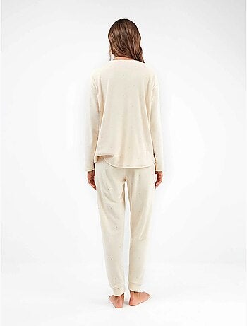 Ensemble pyjama en tissu polaire élastique