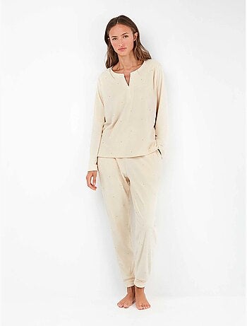 Ensemble pyjama en tissu polaire élastique