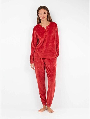 Ensemble pyjama en tissu polaire élastique