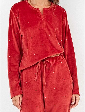 Ensemble pyjama en tissu polaire élastique