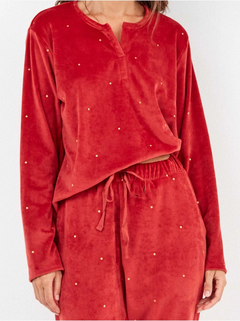 Ensemble pyjama en tissu polaire élastique Grenade - Kiabi