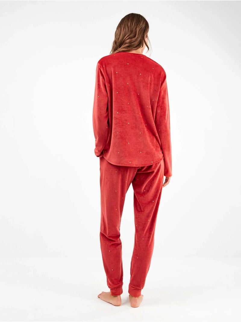 Ensemble pyjama en tissu polaire élastique Grenade - Kiabi