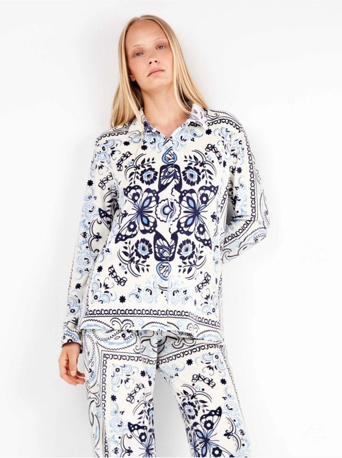 Ensemble pyjama en tissu polaire élastique paisley - Kiabi Ensemble pyjama en tissu polaire élastique paisley - Kiabi