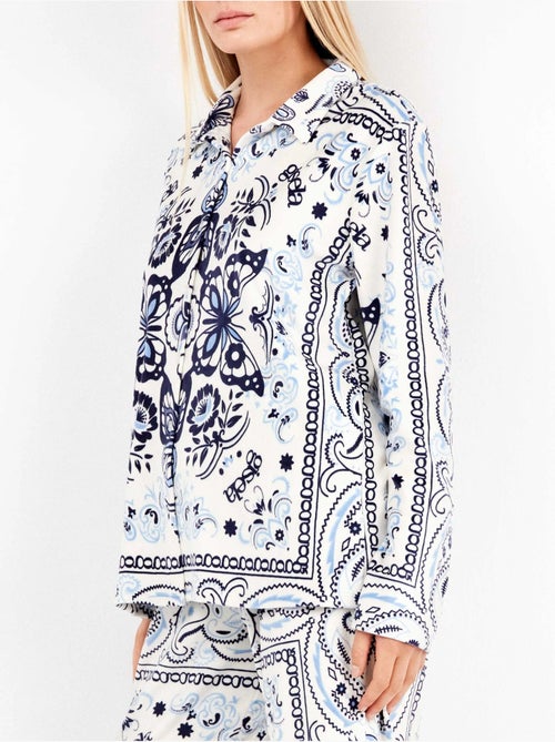 Ensemble pyjama en tissu polaire élastique paisley - Kiabi Ensemble pyjama en tissu polaire élastique paisley - Kiabi