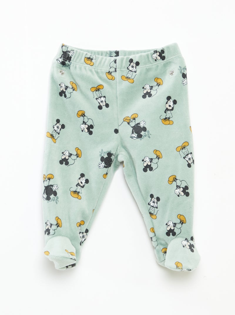 Ensemble pyjama en velours 'Disney' haut + pantalon - 2 pièces Vert - Kiabi