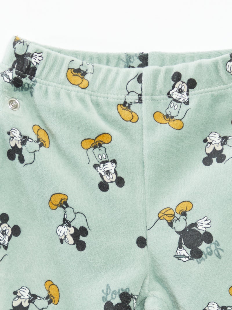Ensemble pyjama en velours 'Disney' haut + pantalon - 2 pièces Vert - Kiabi
