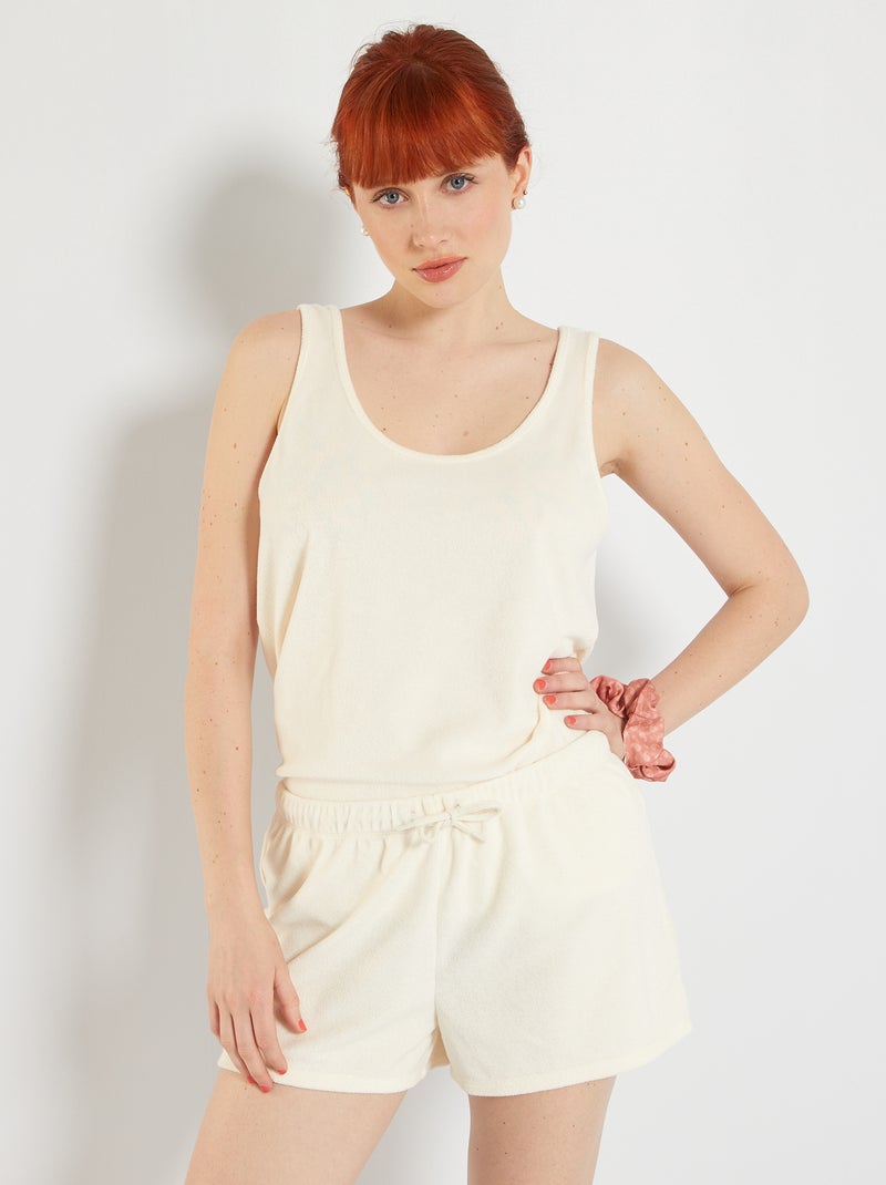 Ensemble pyjama éponge Ecru - Kiabi