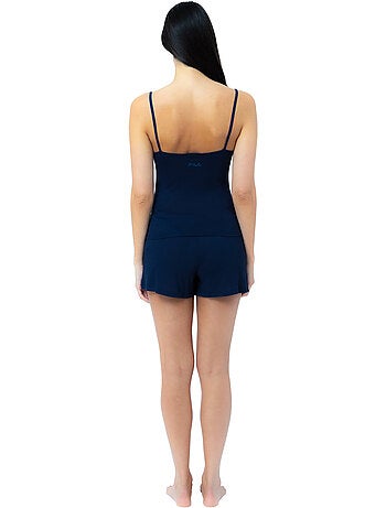 Ensemble pyjama femme caraco et short en coton jersey fila
