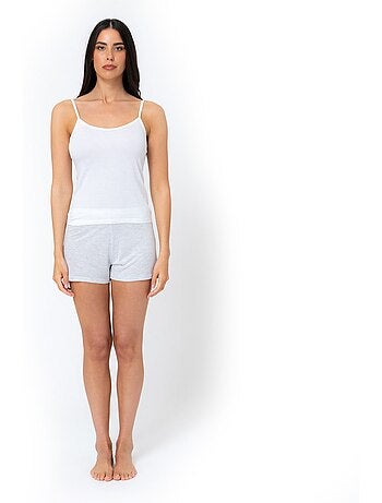 Ensemble pyjama femme caraco et short en coton jersey fila