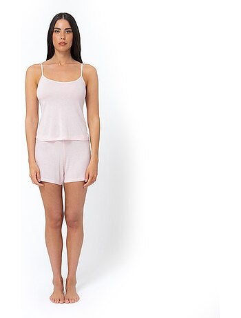 Ensemble pyjama femme caraco et short en coton jersey fila
