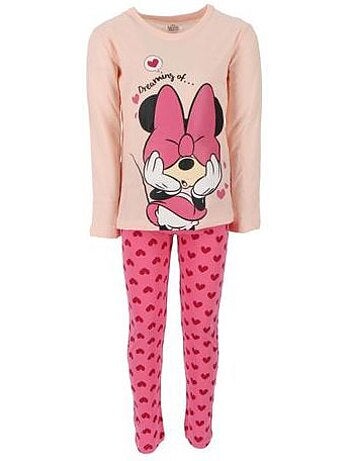 Ensemble pyjama fille - manches longues en coton doux - minnie mouse disney