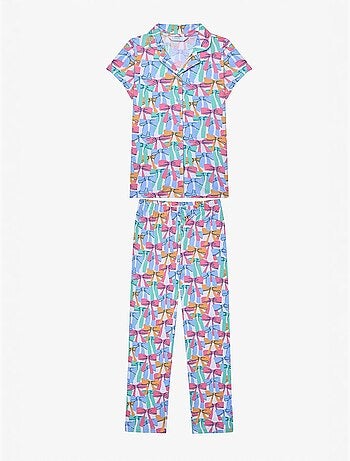 Ensemble pyjama fille avec nœuds et chemise penti
