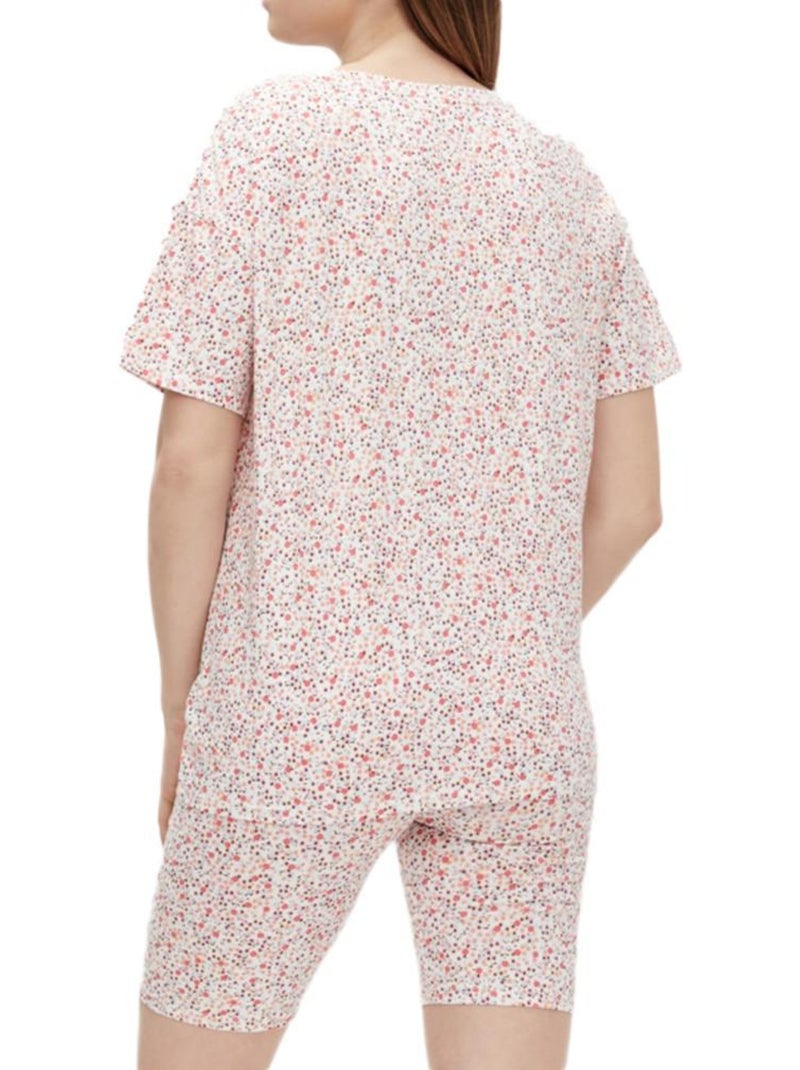 Ensemble Pyjama Fleuries Femme Mamalicious Blanc - Kiabi