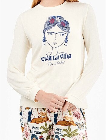 Ensemble pyjama frida kahlo en maille all-over