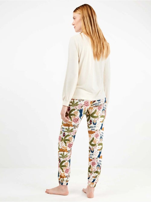 Ensemble pyjama frida kahlo en maille all-over - Kiabi Ensemble pyjama frida kahlo en maille all-over - Kiabi