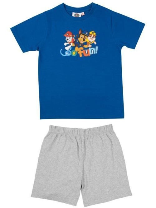 Ensemble pyjama garçon - t-shirt et short en coton, oeko-tex - pat' patrouille - Kiabi