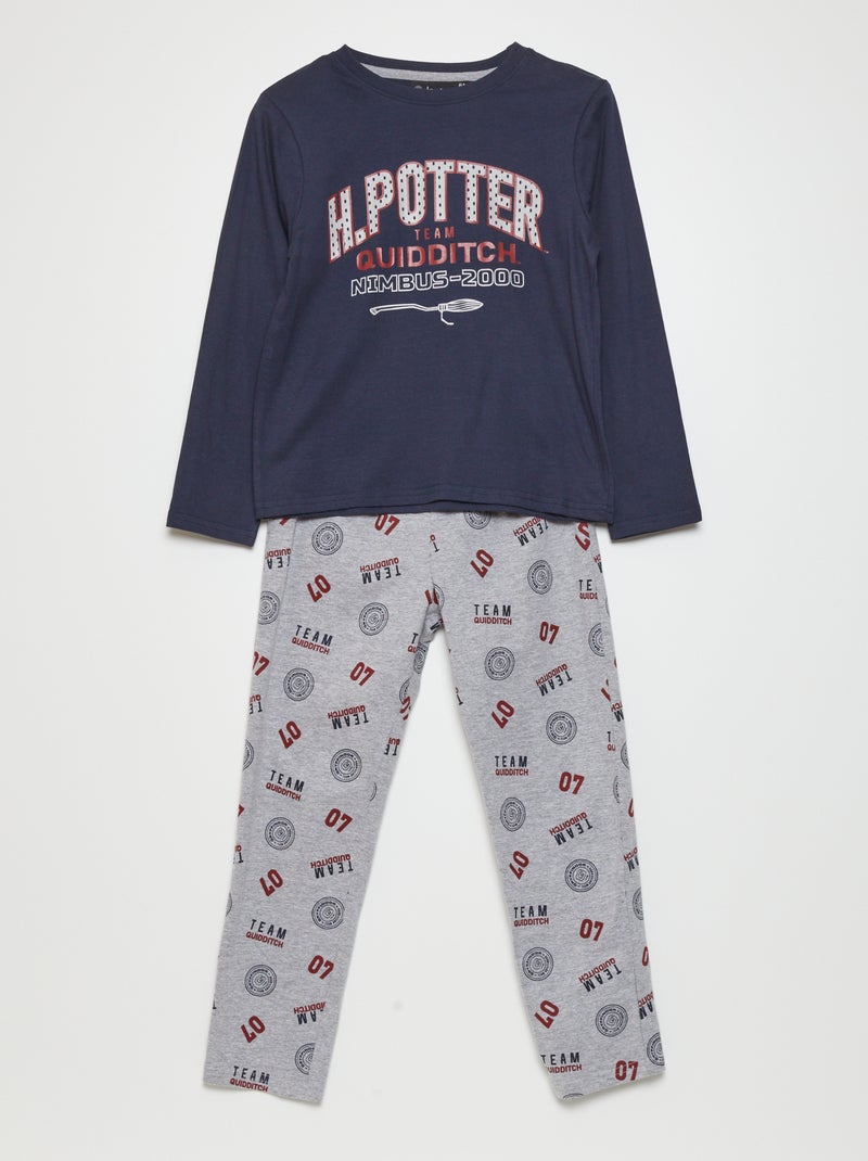Ensemble pyjama 'Harry Potter' - 2 pièces bleu/gris - Kiabi