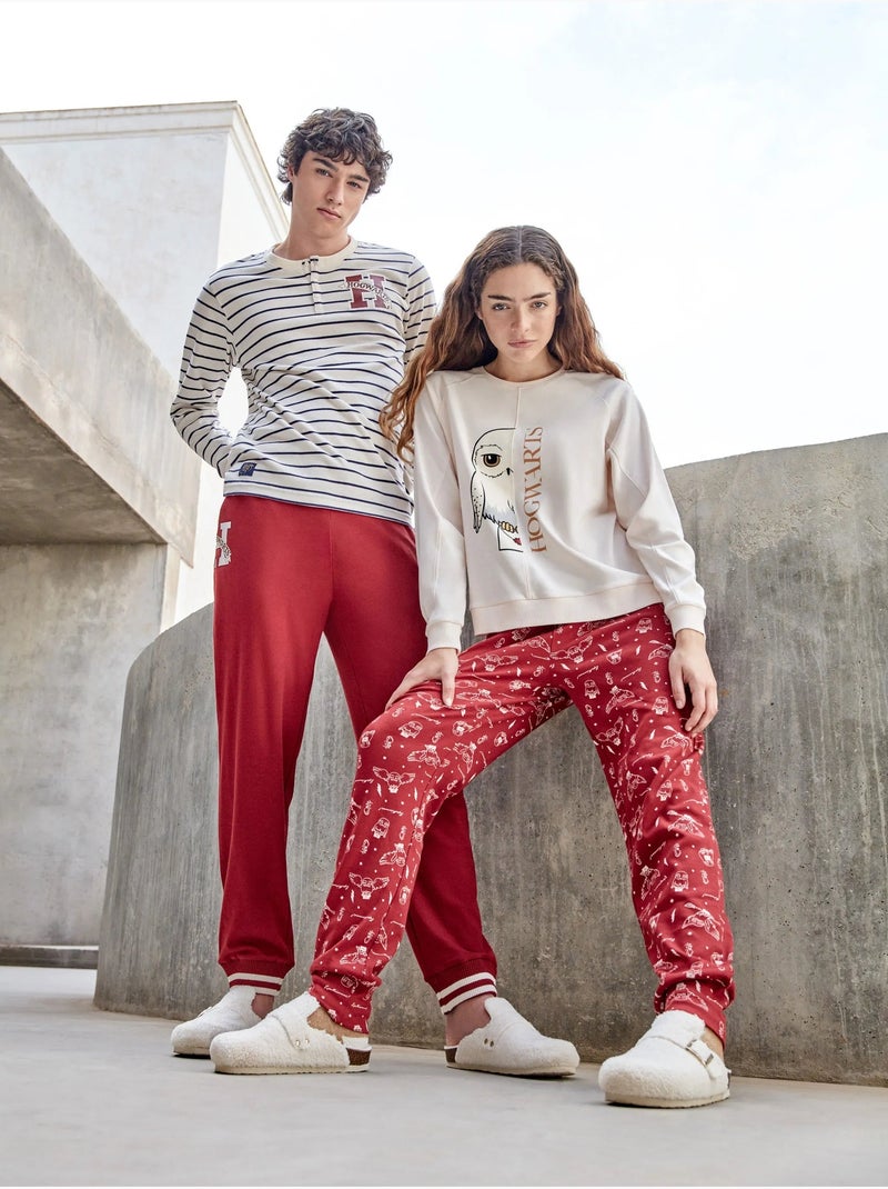 Ensemble pyjama harry potter en point interlock Noir Rose clair - Kiabi