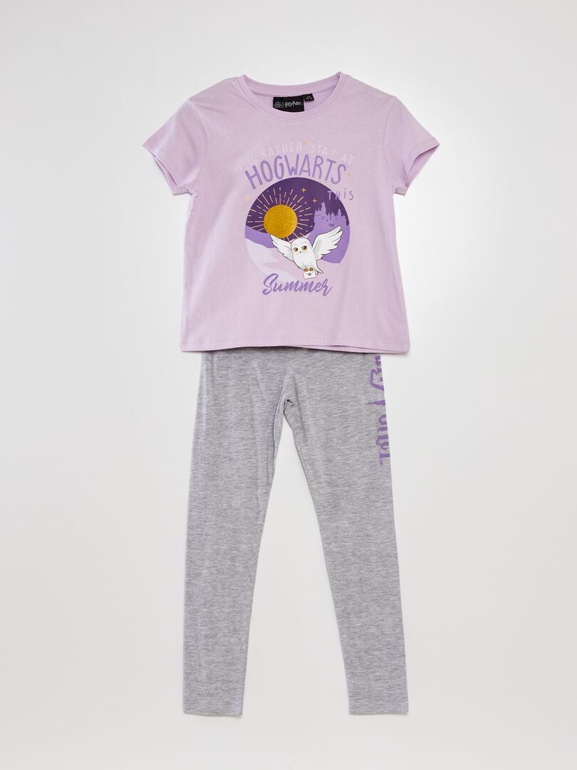 Ensemble pyjama 'Harry Potter'  t-shirt + pantalon - 2 pièces Violet - Kiabi