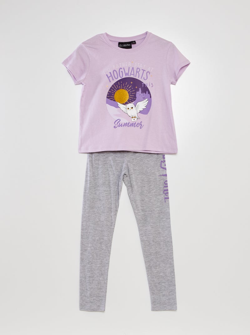 Ensemble pyjama 'Harry Potter'  t-shirt + pantalon - 2 pièces Violet - Kiabi