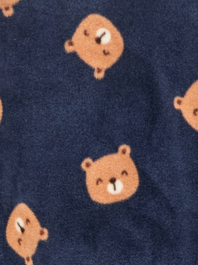 Ensemble pyjama haut + pantalon polaire Bleu - Kiabi