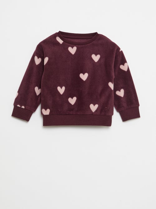 Ensemble pyjama haut + pantalon polaire - Kiabi