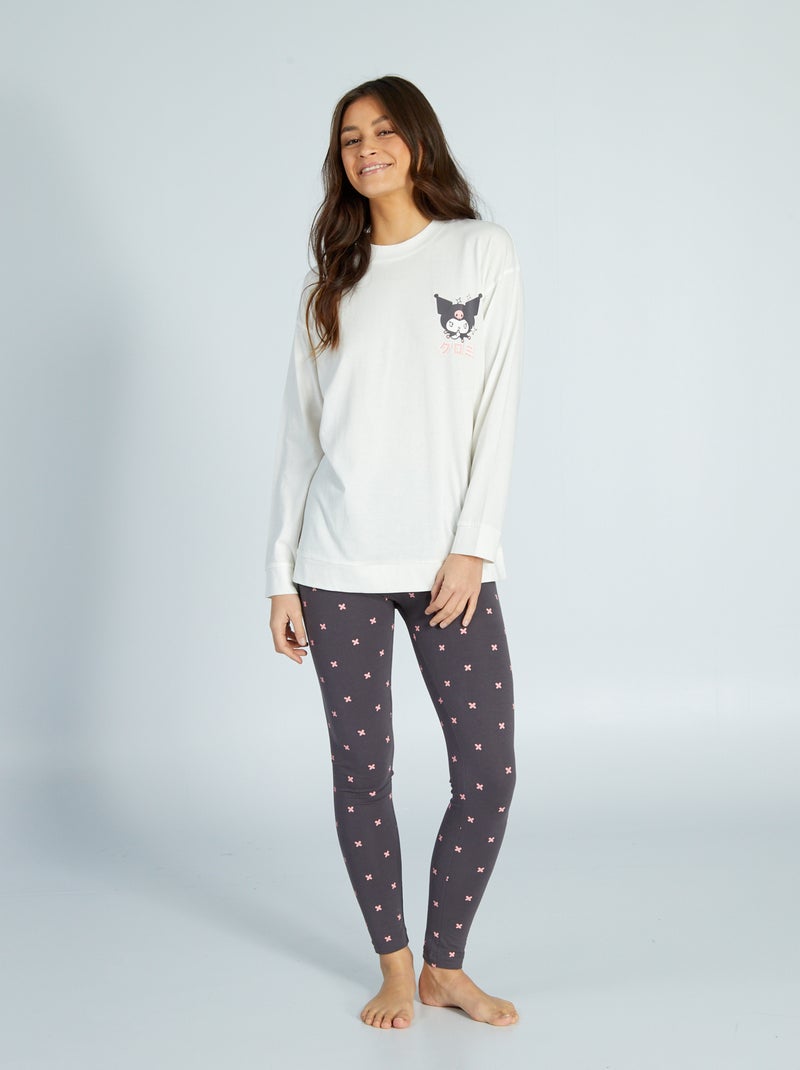 Ensemble pyjama 'Hello Kitty' - 2 pièces Blanc - Kiabi